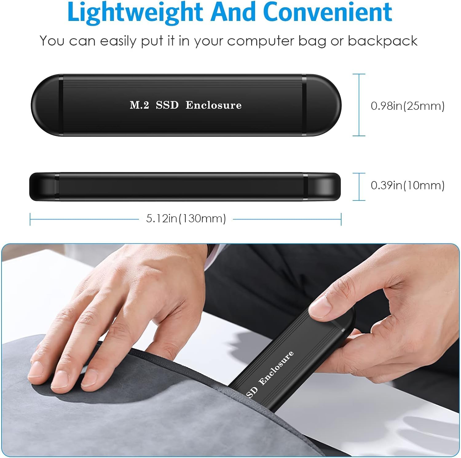 Verilux M.2 NVME SATA SSD Enclosure, Dual Protocol Aluminum Alloy SSD Case with USB C 3.1 Gen 2 USB3.0 to M.2 M-Key B+M Key Enclosure, Support Up to 2TB, Fits 2242 2260 2280, USB & USB C Devices Verilux M.2 NVME SATA SSD Enclosure, Dual Protocol Aluminum Alloy SSD Case with USB C 3.1 Gen 2 USB3.0 to M.2 M-Key B+M Key Enclosure, Support Up to 2TB, Fits 2242 2260 2280, USB & USB C Devices